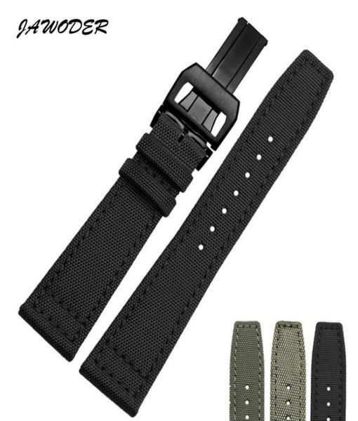jawoder watchband 20 21 22mm stainless steel deployment buckle black green nylon with leather bottom watch band strap for portugal8459491, Black;brown
jawoder watchband 20 21 22mm stainless steel deployment buckle black green nylon with leather bottom watch band strap for portugal8459491, Black;brown