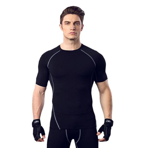 fitness suit men basketball running training clothes elastic compression fast drying sports tights short sleeves1439916
fitness suit men basketball running training clothes elastic compression fast drying sports tights short sleeves1439916