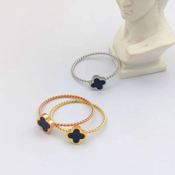 jewelry designer women's ring light luxury lucky four leaf grass titanium steel women's ring, Golden;silver
jewelry designer women's ring light luxury lucky four leaf grass titanium steel women's ring, Golden;silver