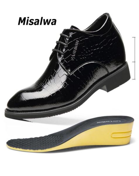 misalwa patent leather men formal elevator shoes wedding business 57 cm height increase lift shoes invisible winter spring a0609171618, Black
misalwa patent leather men formal elevator shoes wedding business 57 cm height increase lift shoes invisible winter spring a0609171618, Black
