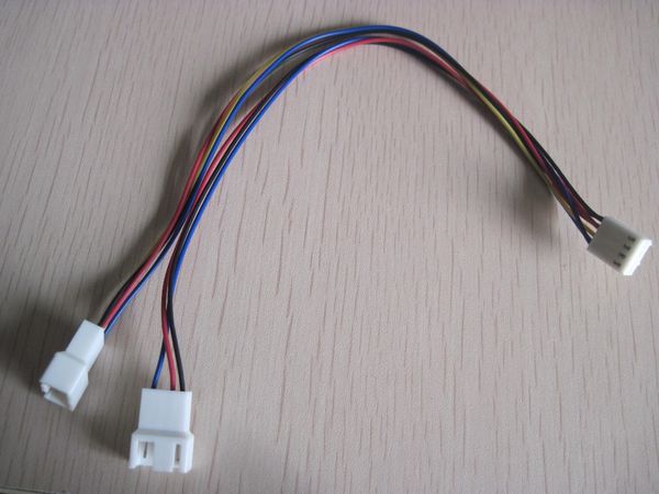 Image of Motherboard 4pin Female To 3pin + 4p Male Splitter PC Cooling Fan Power Cable 27CM#32