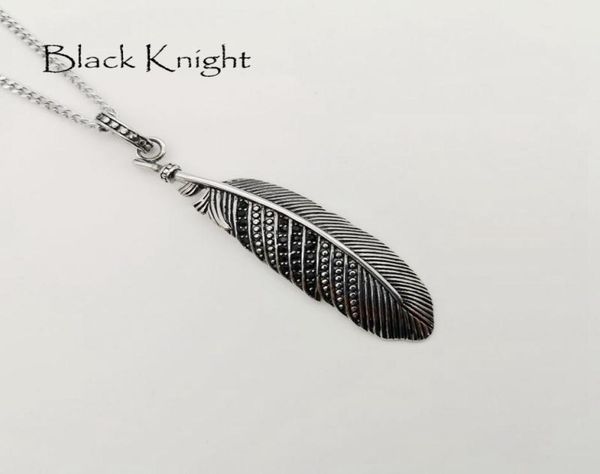 black knight vintage silver color black cz stones feather pendant necklace stainless steel mens chic feather necklace blkn07795133986
black knight vintage silver color black cz stones feather pendant necklace stainless steel mens chic feather necklace blkn07795133986