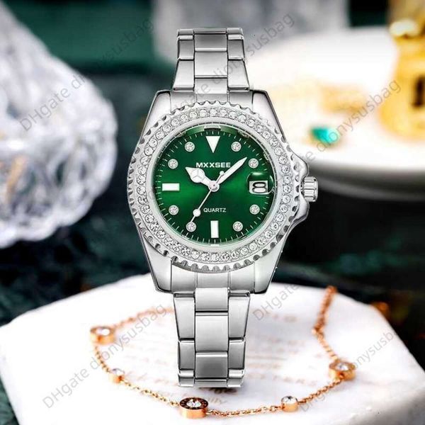 maishi brand women's watch fashion green perspective window calendar diamond water ghost waterproof glow quartz, Black
maishi brand women's watch fashion green perspective window calendar diamond water ghost waterproof glow quartz, Black