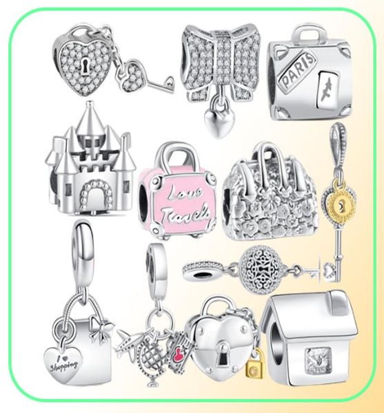 925 silver fit charm 925 bracelet handbag luggage lock key charms set pendant diy fine beads jewelry9329016, Bronze;silver
925 silver fit charm 925 bracelet handbag luggage lock key charms set pendant diy fine beads jewelry9329016, Bronze;silver
