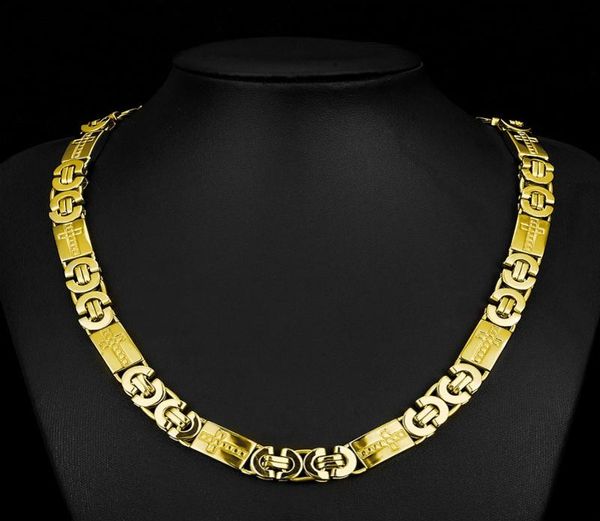 11mm wide gold color byzantine mens chain stainless steel necklace boys fashion jewelry8638631, Silver
11mm wide gold color byzantine mens chain stainless steel necklace boys fashion jewelry8638631, Silver