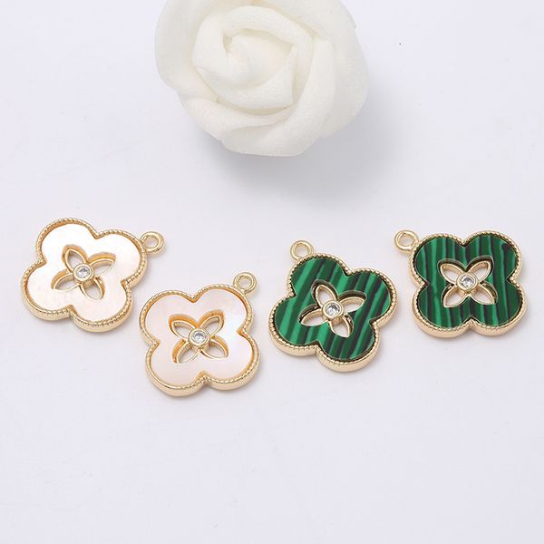 charms 10pcs four leaf clover charms for jewelry making gold color with zircon shell turquoise flower pendant diy necklace accessories 23090, Bronze;silver
charms 10pcs four leaf clover charms for jewelry making gold color with zircon shell turquoise flower pendant diy necklace accessories 23090, Bronze;silver