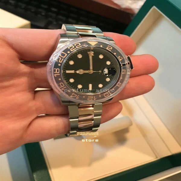 luxury wristwatch 18k rose gold stainless steel root beer gmt ii 126711 men's automatic watch2328, Slivery;brown
luxury wristwatch 18k rose gold stainless steel root beer gmt ii 126711 men's automatic watch2328, Slivery;brown