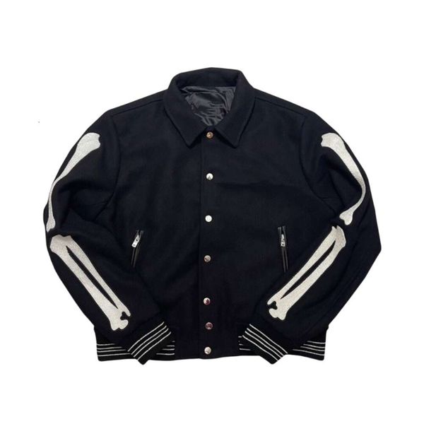 designer jacket men's women original quality mens jacket classic man luxury bone letters embroidery stitching coats baseball stylsh str, Black
designer jacket men's women original quality mens jacket classic man luxury bone letters embroidery stitching coats baseball stylsh str, Black