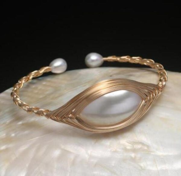 beaded strands bracelets jewelry original design 14k gold flled mabe pearl bracelet handmade bangle for women girl wedding gift ch1414636, Black
beaded strands bracelets jewelry original design 14k gold flled mabe pearl bracelet handmade bangle for women girl wedding gift ch1414636, Black