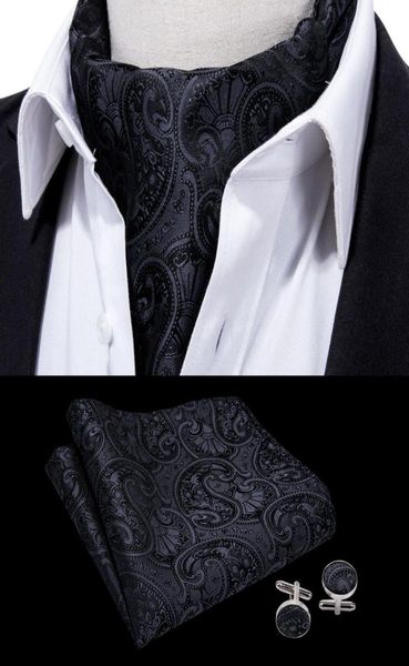 hitie mens vintage 100 silk ascot tie pocket cufflinks square set classic black floral cravat for mens gift party wedding as0006127144, Black;blue
hitie mens vintage 100 silk ascot tie pocket cufflinks square set classic black floral cravat for mens gift party wedding as0006127144, Black;blue