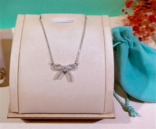 925 sterling silver bow pendant necklace diamond clavicle chain women jewelry whole valentine039s day3501586
925 sterling silver bow pendant necklace diamond clavicle chain women jewelry whole valentine039s day3501586
