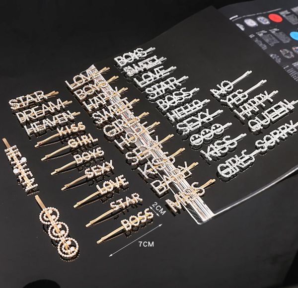 letter hairpins shiny rhinestones word hair clips for girl women goal boss hair clip hairgrip diamond bling hair pins barret6171887, Slivery;white
letter hairpins shiny rhinestones word hair clips for girl women goal boss hair clip hairgrip diamond bling hair pins barret6171887, Slivery;white
