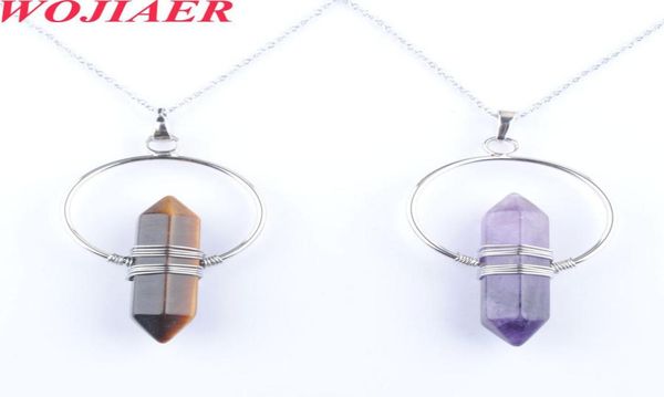 wojiaer natural crystal gem stone hexagonal pillar pendant necklace amethysts tigers eye winding women jewelry dbo9082413576, Silver
wojiaer natural crystal gem stone hexagonal pillar pendant necklace amethysts tigers eye winding women jewelry dbo9082413576, Silver
