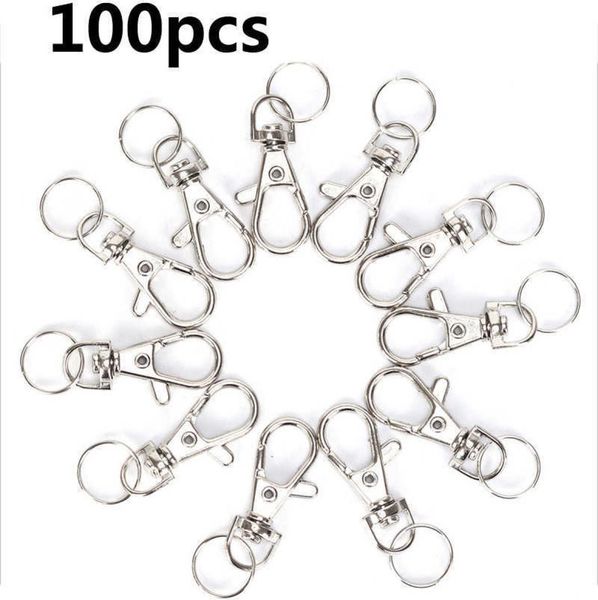 100pcslot swivel lobster clasp clips key hook keychain split key ring findings clasps for keychains making h09156550432, Silver
100pcslot swivel lobster clasp clips key hook keychain split key ring findings clasps for keychains making h09156550432, Silver