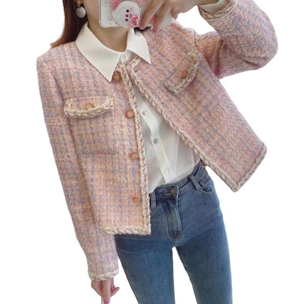 designer women's coat men's women original quality jackets women's wear pink plaid wool tweed coat jacket casual warm overcoa, Black;brown
designer women's coat men's women original quality jackets women's wear pink plaid wool tweed coat jacket casual warm overcoa, Black;brown