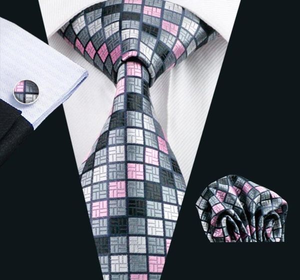 grid gray pink silk tie hanky cufflinks mens set jacquard woven classic 85cm width wedding party business n04829777685, Black;blue
grid gray pink silk tie hanky cufflinks mens set jacquard woven classic 85cm width wedding party business n04829777685, Black;blue
