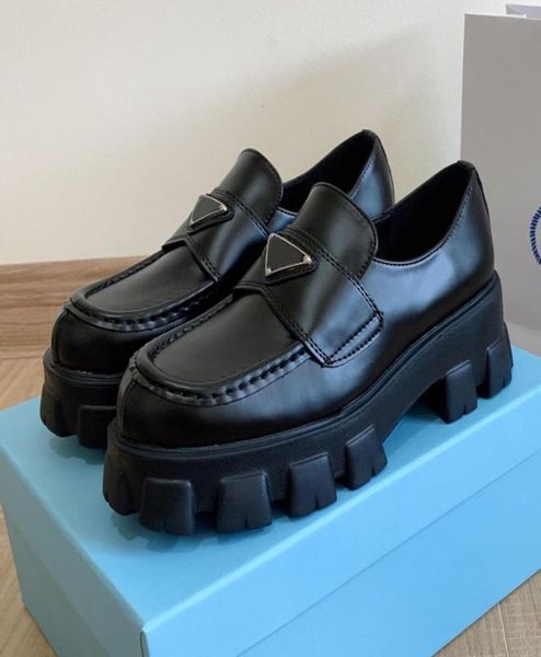 woman platform leather shoes monolith loafer upper with leather band and metal triangle logo womens designer loafers1776034, Black
woman platform leather shoes monolith loafer upper with leather band and metal triangle logo womens designer loafers1776034, Black