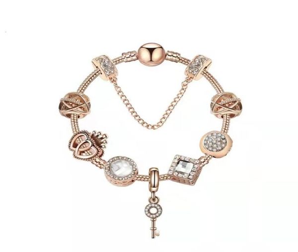 18 19 20cm magic charm beads rose gold strands multi strand beaded bracelet 925 silver plated snake chain key pendant as a diy jew9473224, Black
18 19 20cm magic charm beads rose gold strands multi strand beaded bracelet 925 silver plated snake chain key pendant as a diy jew9473224, Black
