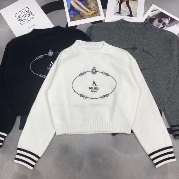 winter knitted sweater praaa jacquard sweatshirt designer womens hoodie thickened warm wool sweaters 3d embroidered pullover coat long sleev, White;black
winter knitted sweater praaa jacquard sweatshirt designer womens hoodie thickened warm wool sweaters 3d embroidered pullover coat long sleev, White;black