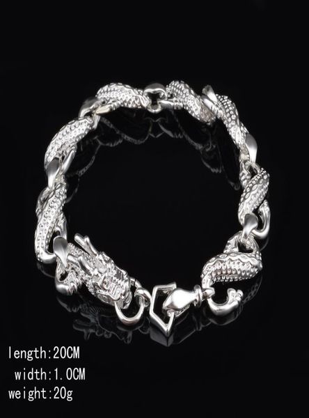 925 sterling silver dragon chain bracelet 10mm x20cm cool street style fashion jewelry christmas gifts low 2588797, Golden;silver
925 sterling silver dragon chain bracelet 10mm x20cm cool street style fashion jewelry christmas gifts low 2588797, Golden;silver