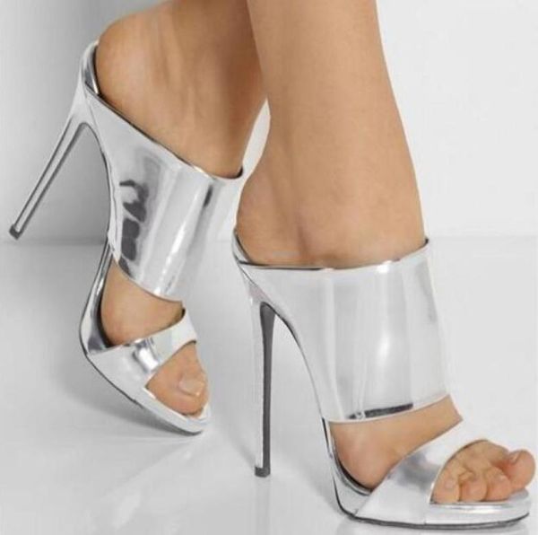 big size selling gold silver double band sandals high heel cutout summer slippers for women ship7305019, Black
big size selling gold silver double band sandals high heel cutout summer slippers for women ship7305019, Black