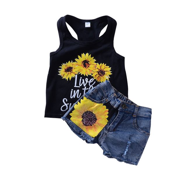 summer flower print kids clothes set sunflower cute vest jeans clothing baby girl sleeveless clothes birthday party gift 2633, White
summer flower print kids clothes set sunflower cute vest jeans clothing baby girl sleeveless clothes birthday party gift 2633, White