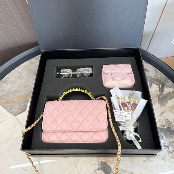 

Luxury Designer Bag Makeup Box Combination Set Classic Fashion Perfect Logo Crossbody Bags Chain Bag Leisure Travel Bags With Box, #3 18cm