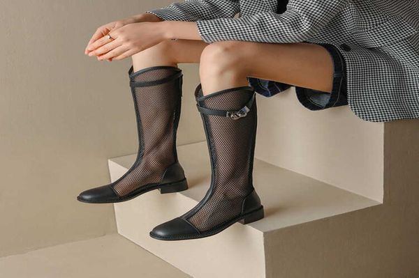 2022 summer women039s cool long boots breathable hollow mesh stitching round head belt buckle thick heel boots sandals2228094, Black
2022 summer women039s cool long boots breathable hollow mesh stitching round head belt buckle thick heel boots sandals2228094, Black