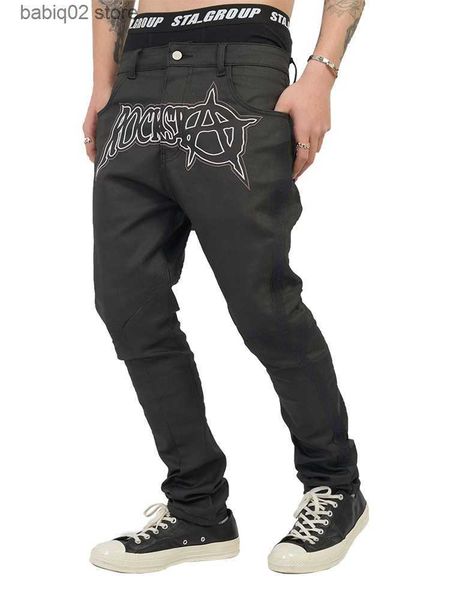 men's jeans black new side pocket casual jeans micro-bomb retro fashion print color contrast stitching hip-hop american trend straight, Blue
men's jeans black new side pocket casual jeans micro-bomb retro fashion print color contrast stitching hip-hop american trend straight, Blue
