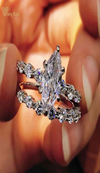 wong rain 925 sterling silver marquise cut created moissanite gemstone wedding engagement romantic ring for women fine jewelry6221569, Slivery;golden
wong rain 925 sterling silver marquise cut created moissanite gemstone wedding engagement romantic ring for women fine jewelry6221569, Slivery;golden