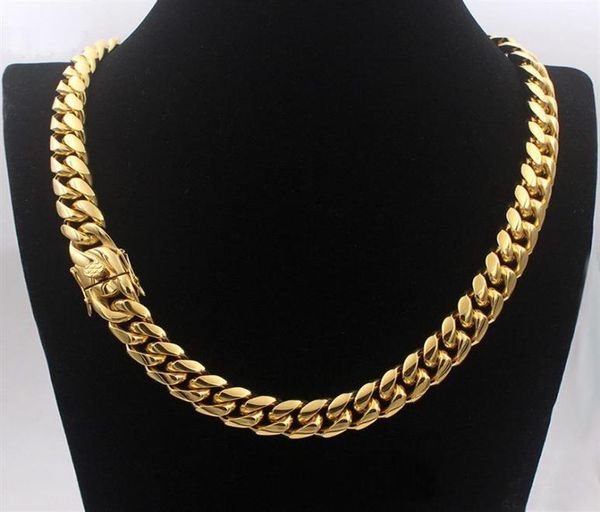 men cuban chain necklace stainless steel jewelry high polished hip hop curb link double safety clasps 18k stamped 14mm from 18inch6941353, Silver
men cuban chain necklace stainless steel jewelry high polished hip hop curb link double safety clasps 18k stamped 14mm from 18inch6941353, Silver