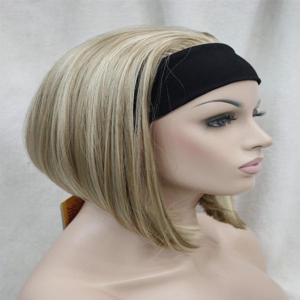 cute bob 3 4 wig with headband blonde mix straight women's short half hair wigs282p, Black
cute bob 3 4 wig with headband blonde mix straight women's short half hair wigs282p, Black