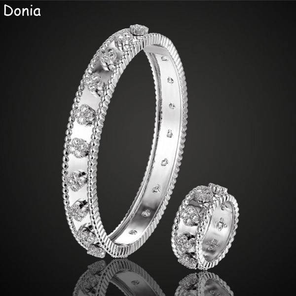 donia jewelry luxury bangle european and american fashion classic four-leaf flower copper micro-inlaid zircon bracelet ring set la314m, Black
donia jewelry luxury bangle european and american fashion classic four-leaf flower copper micro-inlaid zircon bracelet ring set la314m, Black