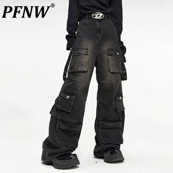men's jeans pfnw summer american high street multi pocket wide leg loose hip hop straight techwear denim handsome pants 12z1496 230907, Blue
men's jeans pfnw summer american high street multi pocket wide leg loose hip hop straight techwear denim handsome pants 12z1496 230907, Blue
