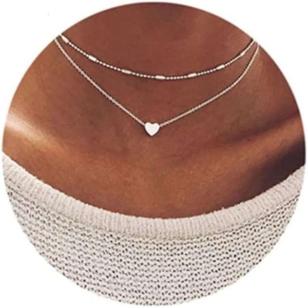 aluinn love heart layered choker necklace silver simple beads pendant necklace simple chain for women and teen girls
aluinn love heart layered choker necklace silver simple beads pendant necklace simple chain for women and teen girls