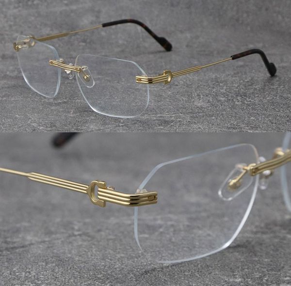 latest fashion men frames sunshade glasses 0271s head composite metal rimless optical frame classic rectangle square 18k gold luxu3337152, Silver
latest fashion men frames sunshade glasses 0271s head composite metal rimless optical frame classic rectangle square 18k gold luxu3337152, Silver