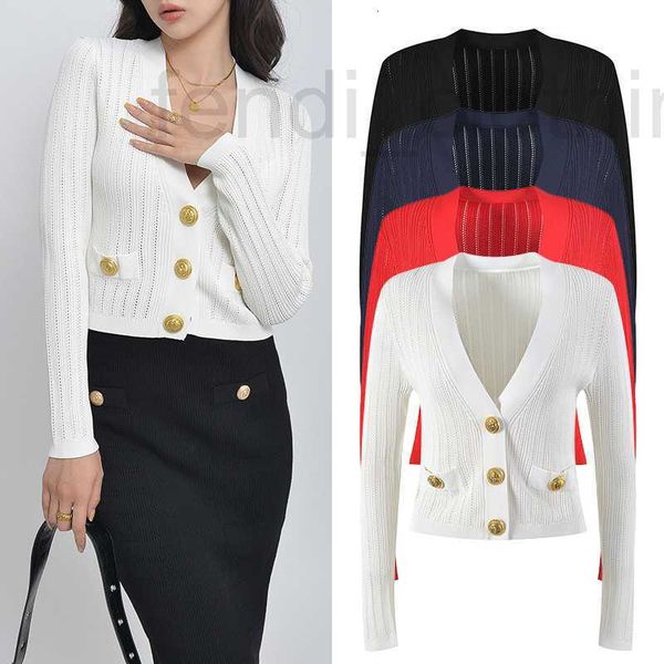 women's knits & tees designer wind light luxury v-neck cardigan knit spring/summer 2023 new gold button slim fit outerwear bj8t, White
women's knits & tees designer wind light luxury v-neck cardigan knit spring/summer 2023 new gold button slim fit outerwear bj8t, White