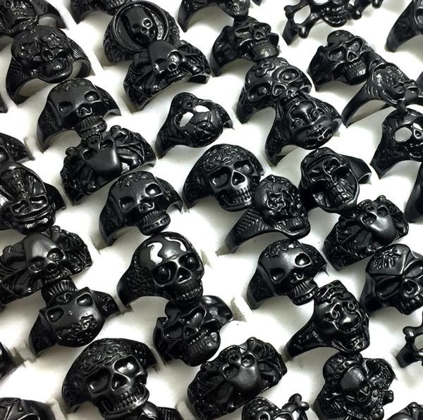 bulk lots 50pcs styles mixed black plated skull skeleton gothic ring whole man boy punk cool rocker metal rings new arrival je5208614, Golden;silver
bulk lots 50pcs styles mixed black plated skull skeleton gothic ring whole man boy punk cool rocker metal rings new arrival je5208614, Golden;silver