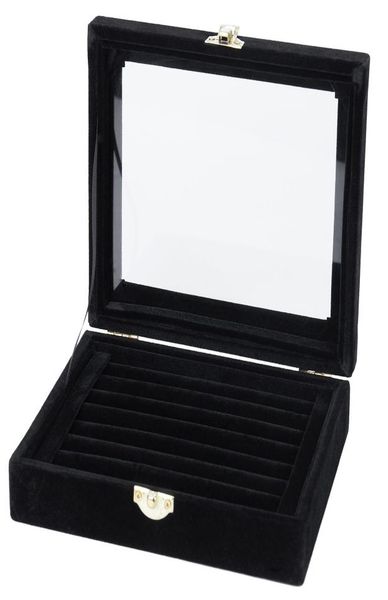 velvet glass ring earring jewelry display organizer box tray holder storage case mx2008107041354, Black;white
velvet glass ring earring jewelry display organizer box tray holder storage case mx2008107041354, Black;white