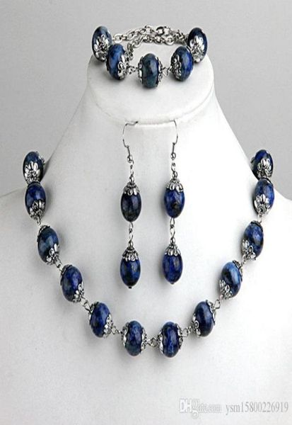 1set fashions lapis lazuli ball beads bracelet necklace earrings hook jewelry set 0 47 5088281, Black
1set fashions lapis lazuli ball beads bracelet necklace earrings hook jewelry set 0 47 5088281, Black