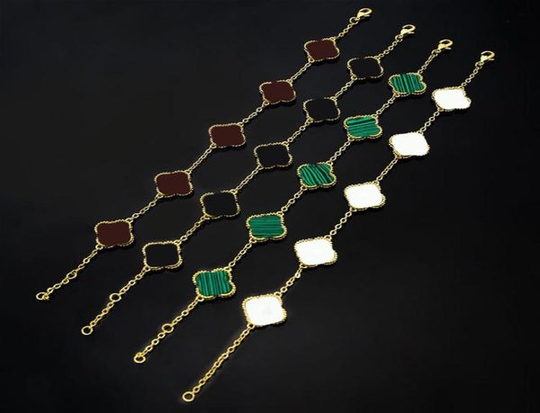 charm bracelets designer jewellery luxury 6 colors vc letter shell tiger eye stone fritillion fiveflower bracelet 5 fourleaf flo1746300, Golden;silver
charm bracelets designer jewellery luxury 6 colors vc letter shell tiger eye stone fritillion fiveflower bracelet 5 fourleaf flo1746300, Golden;silver