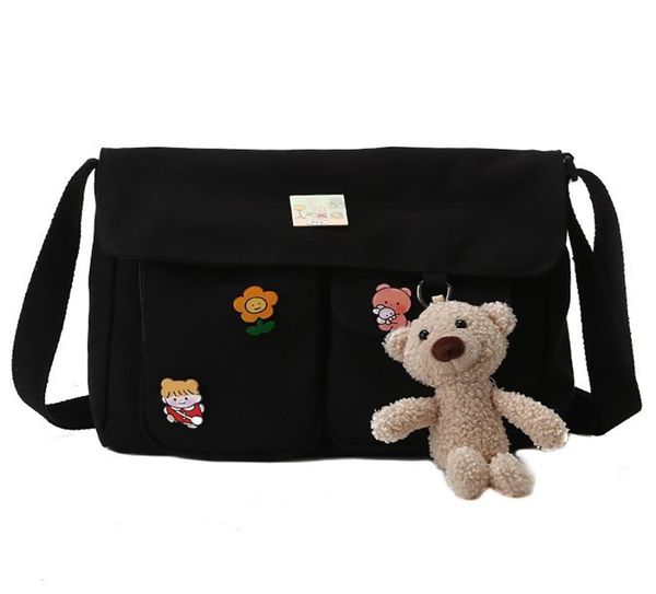 canvas crossbody bag with kawaii pins and pendent for women casual shoulder messenger bag students schoolbag for girls women9415543, Black;red
canvas crossbody bag with kawaii pins and pendent for women casual shoulder messenger bag students schoolbag for girls women9415543, Black;red