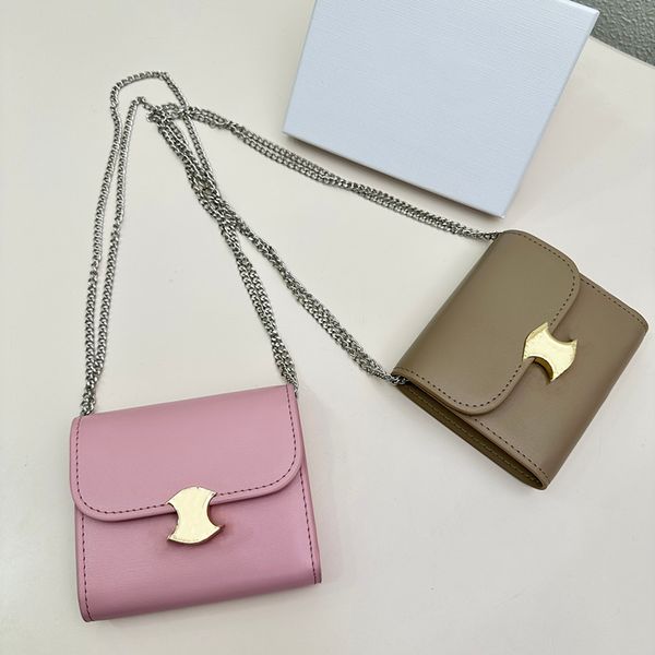 designer triomphes leather wallet cross body bags luxury shiny calfskin women card holder purse wallets men chain shoulder bag gold metallic
designer triomphes leather wallet cross body bags luxury shiny calfskin women card holder purse wallets men chain shoulder bag gold metallic