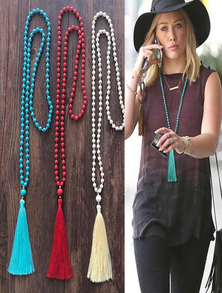 new unique natural howlite stone kontted long tassel necklace blue beads mala tassels necklace women yoga necklace1971334, Silver
new unique natural howlite stone kontted long tassel necklace blue beads mala tassels necklace women yoga necklace1971334, Silver
