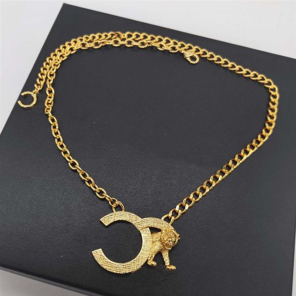 2022 charm pendant necklace witn lion shape in 18k gold plated for women wedding jewelry gift have box stamp brooch ps2420, Silver
2022 charm pendant necklace witn lion shape in 18k gold plated for women wedding jewelry gift have box stamp brooch ps2420, Silver
