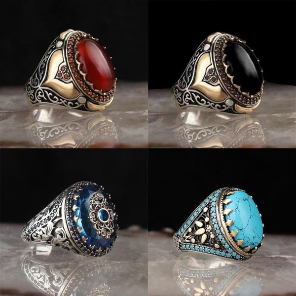 wedding rings vintage handmade carved turkish signet for men inlaid red black zircon stone trendy islamic religious muslim jewelry277e, Slivery;golden
wedding rings vintage handmade carved turkish signet for men inlaid red black zircon stone trendy islamic religious muslim jewelry277e, Slivery;golden