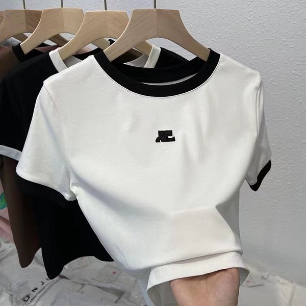 black white classic vintage designer t shirt summer short sleeve courreges women tee tshirt
black white classic vintage designer t shirt summer short sleeve courreges women tee tshirt