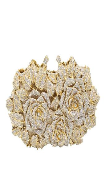 dazzling women gold rose flower evening bags hollow out crystal evening metal clutches small minaudiere handbag purse wedding box 9366120
dazzling women gold rose flower evening bags hollow out crystal evening metal clutches small minaudiere handbag purse wedding box 9366120