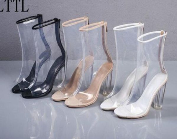 new chaussure femme clear heel transparent boots plastic womens ankle booties peep toe perspex lucite 11cm high heels shoes8354712, Black
new chaussure femme clear heel transparent boots plastic womens ankle booties peep toe perspex lucite 11cm high heels shoes8354712, Black