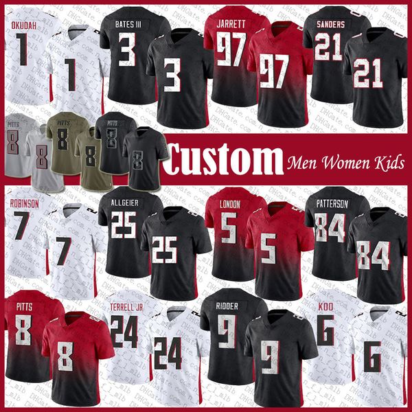 custom 7 bijan robinson drake london football jersey kyle pitts younghoe koo desmond ridder jessie bates jeff okudah cordarrelle patterson a, Black;red
custom 7 bijan robinson drake london football jersey kyle pitts younghoe koo desmond ridder jessie bates jeff okudah cordarrelle patterson a, Black;red